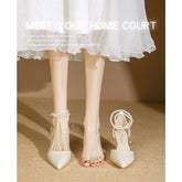 Nuevas y elegantes sandalias altas con punta gruesa